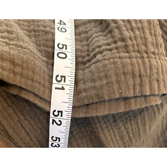 Stillwater Gauzy Boho Waffle Knit Romper Jumpsuit Dolman Sleeve Chocolate MED - Picture 7 of 7